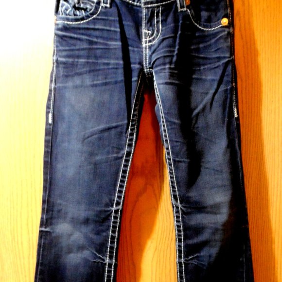 BIG STAR Jeans The Buckle Sophie 25L Low Boot Designer Denim Dark wash (30x33) - Picture 8 of 11